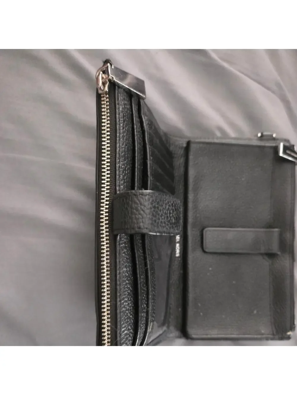 Michael Kors Black Leather Wristlet Wallet